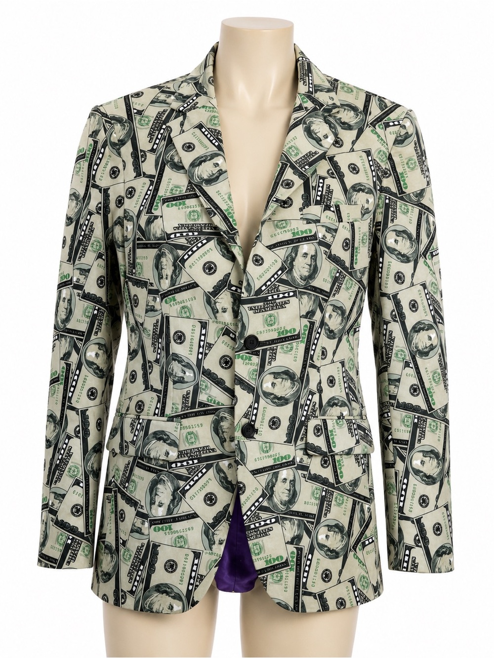 OppoSuits Money Blazer Jacket Mens US 42 Novelty Cash Print Party